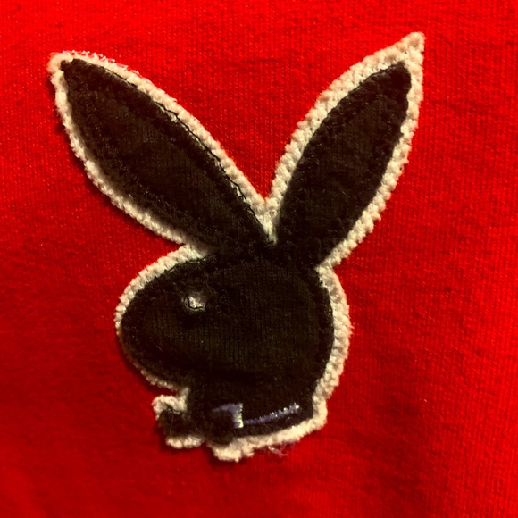 ⭐️SALE⭐️ Y2K RARE embroidered Playboy mini Hoodie w zipper pulley - Picture 5 of 8